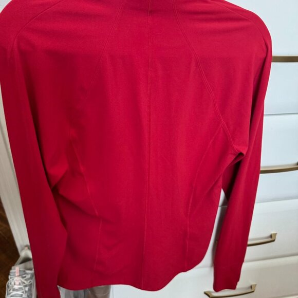 Athleta Red Quarter-Zip Pullover - Size Large - Picture 2 of 4
